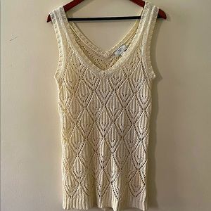 Ann Taylor Loft 2006 Lace Effect sweater vest